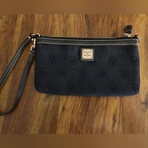 Dooney and Bourke Black Monogram wristlet